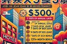 寻找稳定工作，享受优厚福利？加入我们位于市中心的酒店团队！$3500 - >$4000 WHATSAPP96388375